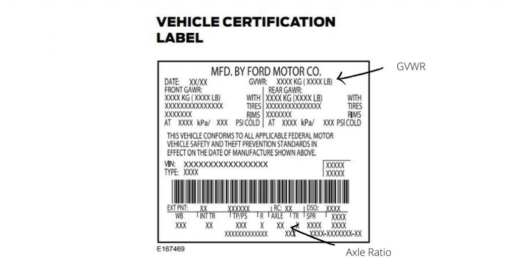 2016 Ford F150 label