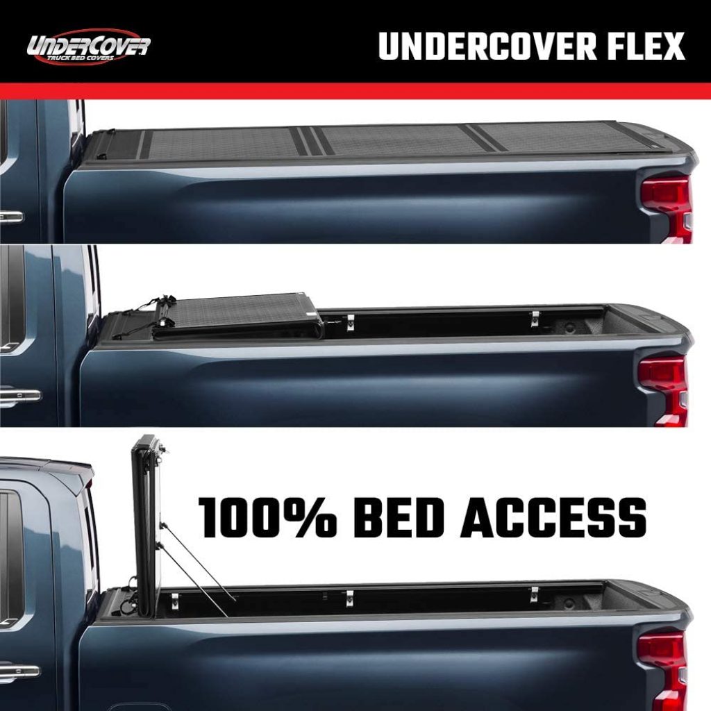 UnderCover Flex Hard Folding Truck Bed Tonneau Cover F150 bed access