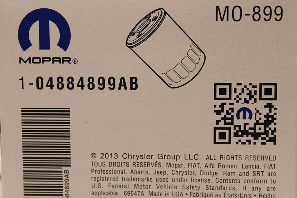 mopar 4884899ab oil filter