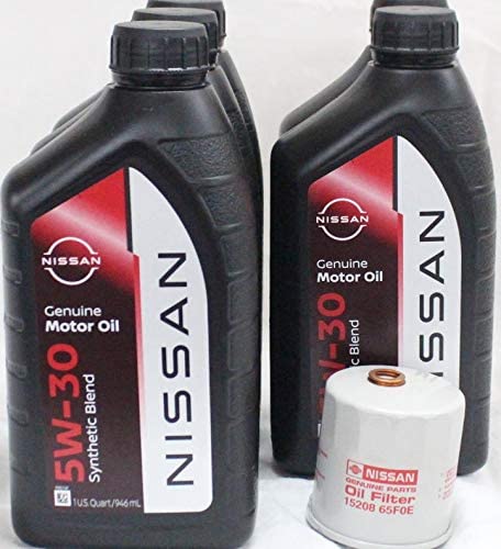Nissan 5W30 oil change kit with 1520865F0E filter